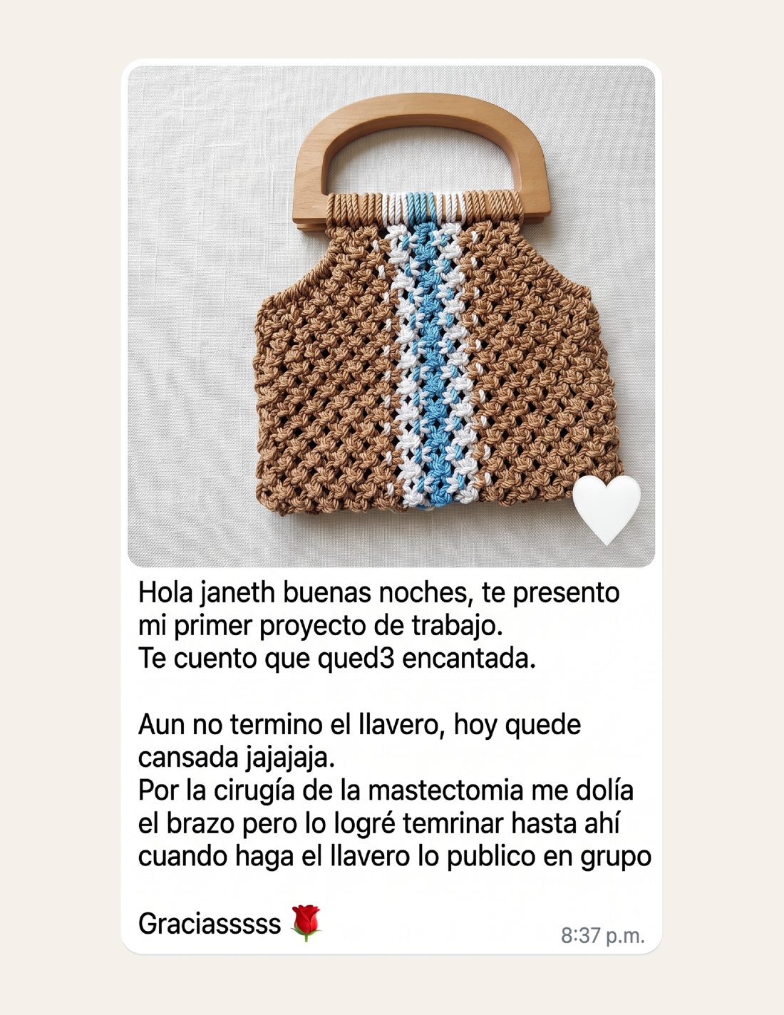 Testimonio de estudiante.